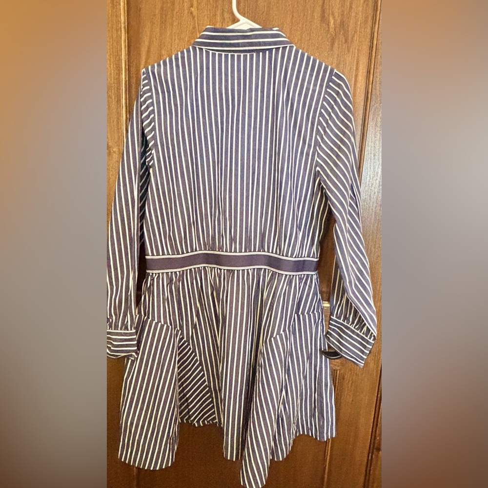 NWT Free Assembly blue stripe cotton dress women size XL - Picture 3 of 6